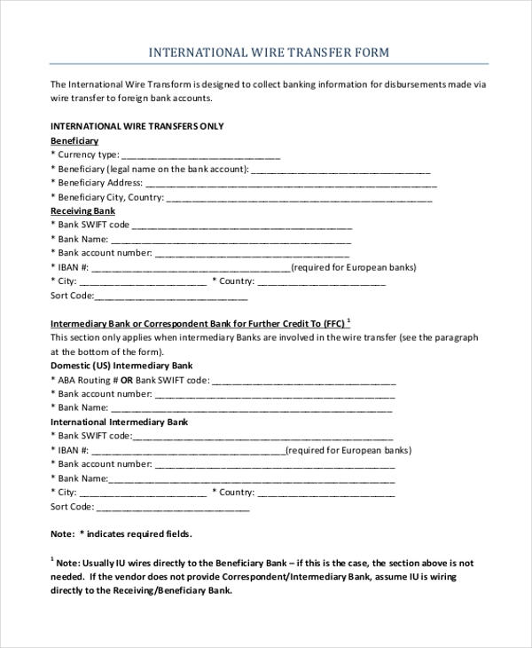 Citizens Bank Wire Transfer Form TransferForm