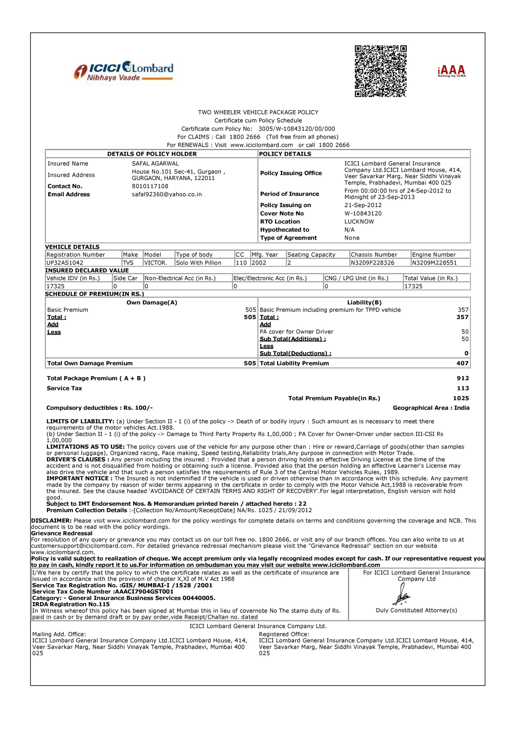 PDF ICICI Lombard Claim Form For Motor Vehicle PDF Download InstaPDF 